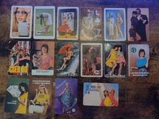 16 old pocket calendar cards