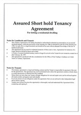 Tenancy agreement with Section 21 AST England and Wales. 2025-2026 EMAILED COPY