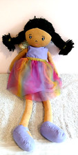 M&S Black Fairy Rag Doll With Wings Soft Plush Toy Marks Spencer