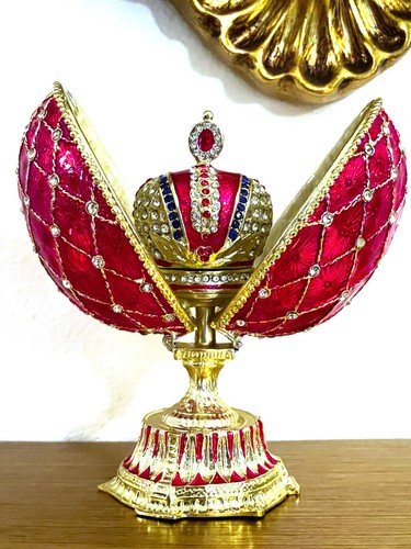 Ruby faberge egg - egg, trinket