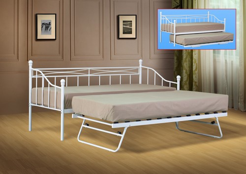 Single metal day bed - single,