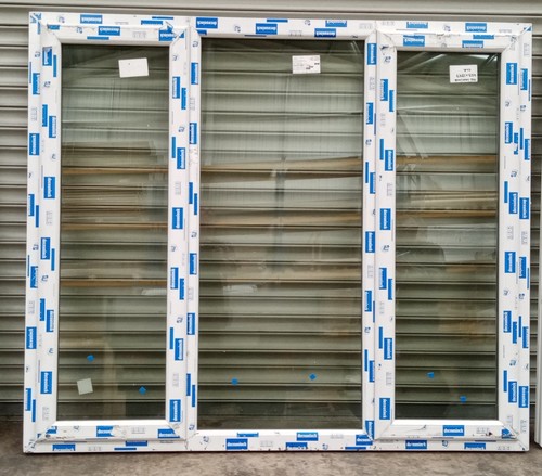White plastic upvc window - plastic,