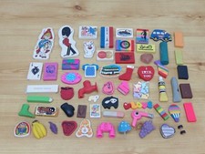 Vintage 1980s Novelty Erasers / Rubbers Large Collection Bundle