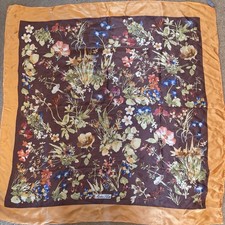 Marina D’Este Italian 100% Silk Scarf Hand Rolled Edges