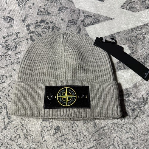Gray stone island beanie toque - beanie,