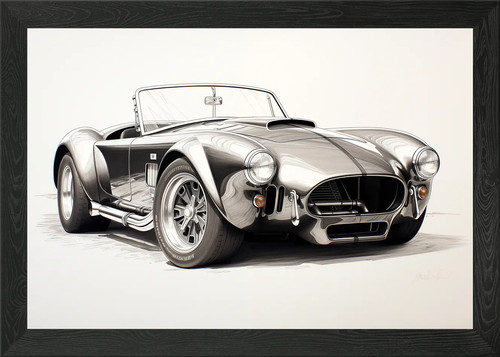 Silver cobra muscle car - ac,