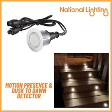 LED Decking Lights with PIR Motion & Dusk to Dawn Detector Outdoor Ground Lights