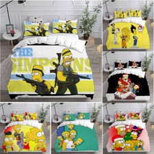 Cosplay The Simpsons Marge Homer Bart 3D Duvet Cover Bedding Pillowcase Quilt