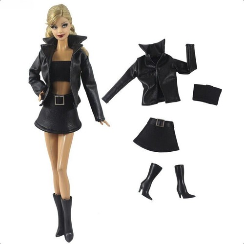 Black leather clothes for - black,