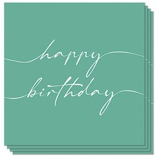 Happy Birthday Teal Green