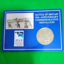 Royal Mint Battle Of Britain 50th Anniversary Commemorative Medallion