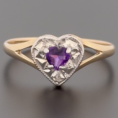9ct yellow gold amethyst - yellow,