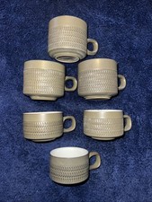 6 X Denby Chevron coffee cups