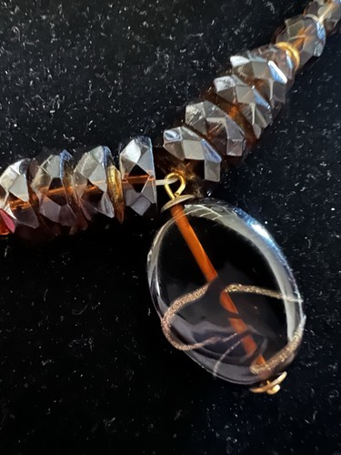 Vintage brown amber glass - amber,