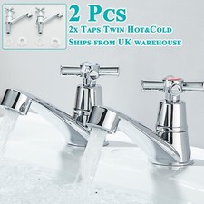 2X Twin Taps Set Hot and Cold