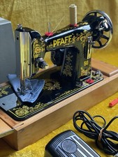 Beautiful Rare PFAFF 50 Heavy Duty Sewing Machine with Case and Accessories 
