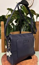 Radley London handbag Shoulder/cross Body/ messenger Bag/navy ink  Leather vgc