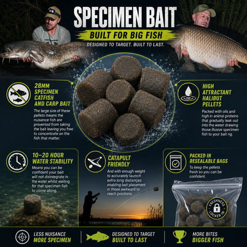 Giant halibut pellets carp - halibut,