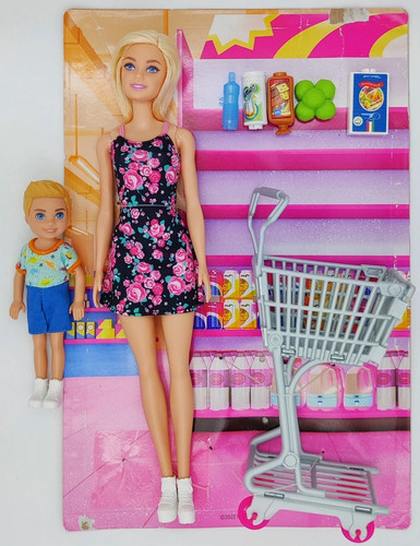 Barbie family shopping playset - family,