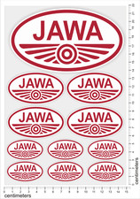 11x JAWA Motorcycle decals / stickers, printed on quality vinyl & laminated