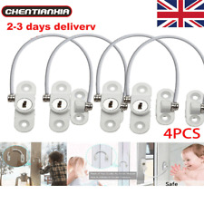 4PCS Window Door Restrictor Child Baby Safety Security Lock Cable Catch Wire UK