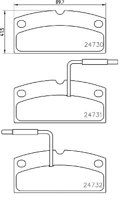 New brake pad - new,