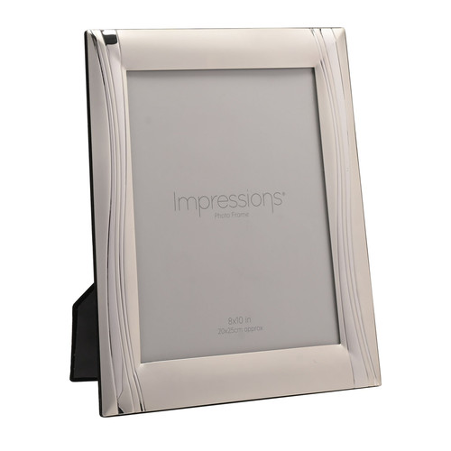 Satin silverplated photoframe - silverplated,
