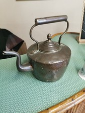 Antique Victorian Copper Kettle with Brass Handle & Finial c.1880–1900
