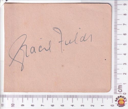 Gracie fields autograph wwii - autograph,