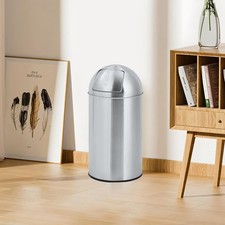 Push Lid Bin Stainless Steel