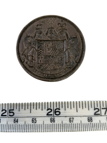 Antique white metal seal - white,