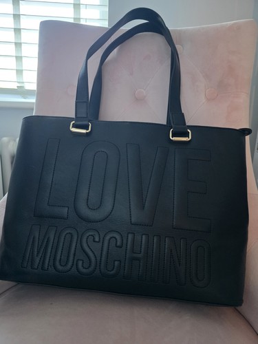 Love moschino black leather - moschino,