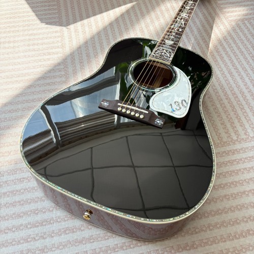 Custom acoustic guitar black - guitar,