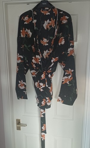 Boohoo black orange floral - black,