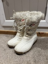 Olang Patty Women's Snow Boots White Fur Trim Apres EU 39/40