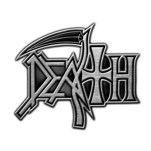 Death metal pin - death, logo