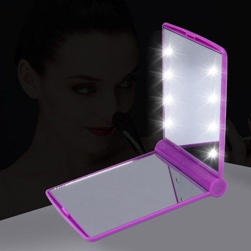 Foldable led makeup mirror - foldable,