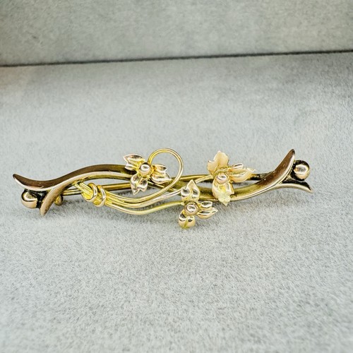 Victorian 9ct gold floral - victorian,