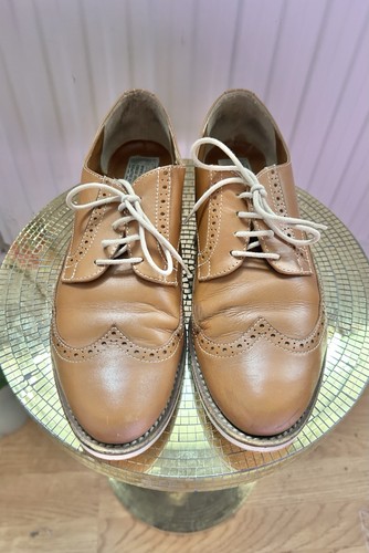 Bertie brogue lofa shoes - lofa, tan