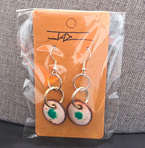 Penny earrings with - penny, glass