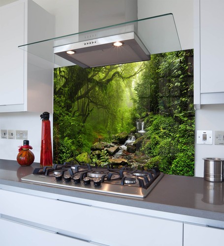 Printed glass kitchen - printed,