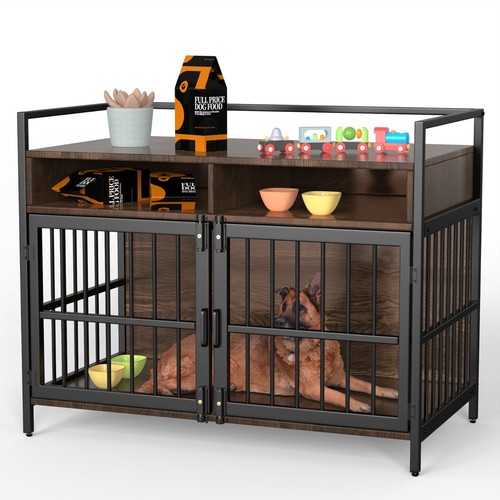 Dog crate end table - dog,