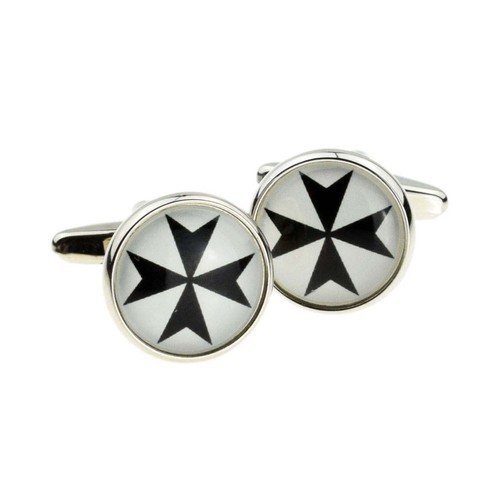 Maltese cross style cufflinks - cross,