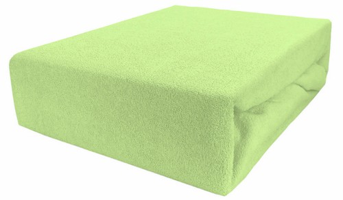 Soft green terry towelling - green,