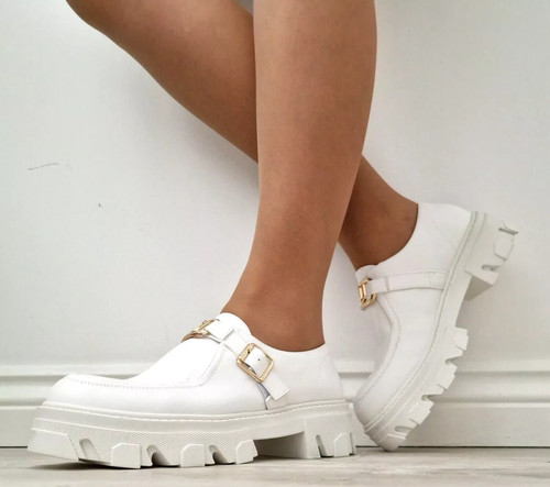 Ladies white chunky sole - ladies,