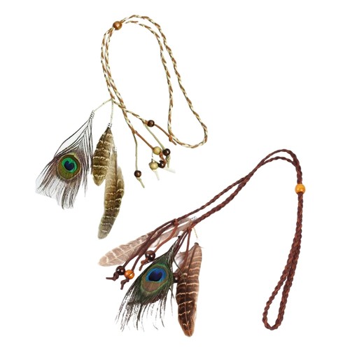 Feathers headdress boho - headdress,