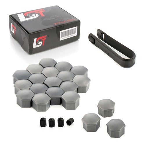 20x wheel nut caps set - wheel, gray
