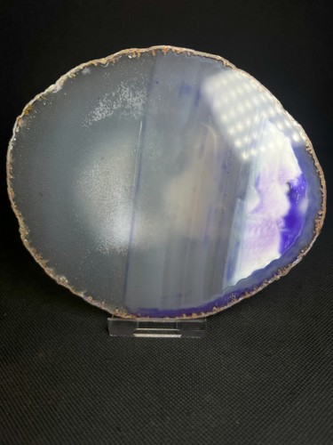Polished dyed purple agate - dyed,