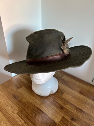 Barbour waxed hat - wide, brim