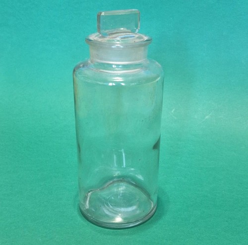 Vintage clear glass plain - , no